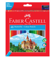 Kredki ołówkowe Faber Castell 48 kolorów z temperówką
